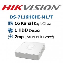 Hikvision DS-7116HGHI-M1/T 16 Kanal DVR Kayıt Cihazı Hikvision DS-7116HGHI-M1/T 16 Kanal DVR Kayıt Cihazı